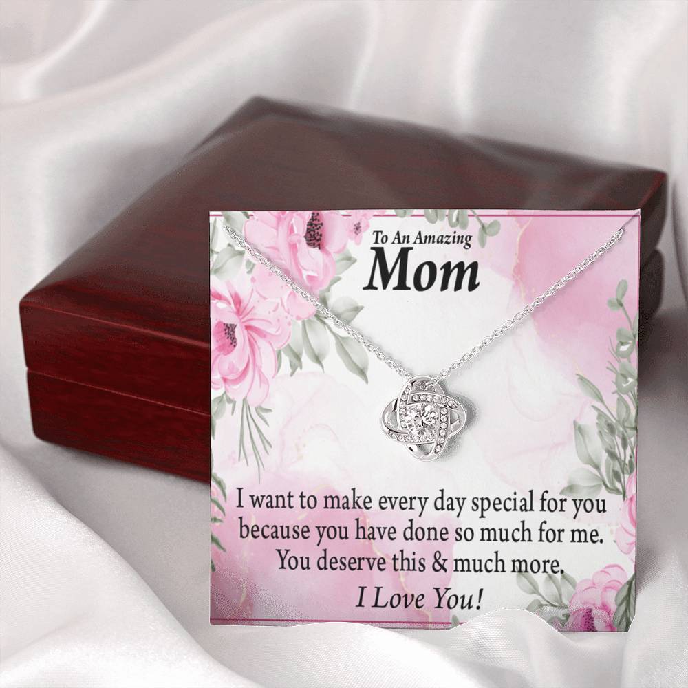 Mom Everyday Is Special Love Knot Message Card From Son Daughter Gift Anniversary Birthday Graduation Mothers Day-Express Your Love Gifts