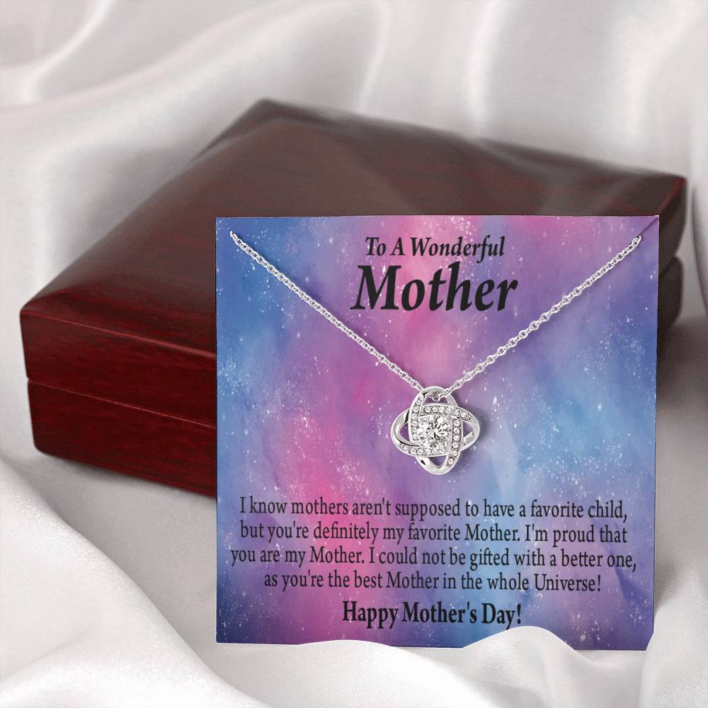 Best Mom In The Universe Happy Mother'S Day! Love Knot Message Card From Son Daughter Gift Anniversary Birthday Graduation Mothers Day-Express Your Love Gifts