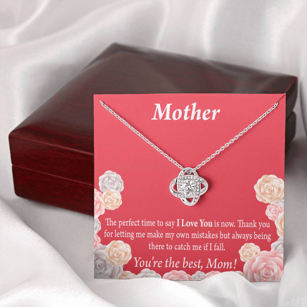 Mother Perfect Time Love Knot Message Card From Son Daughter Gift Anniversary Birthday Graduation Mothers Day-Express Your Love Gifts