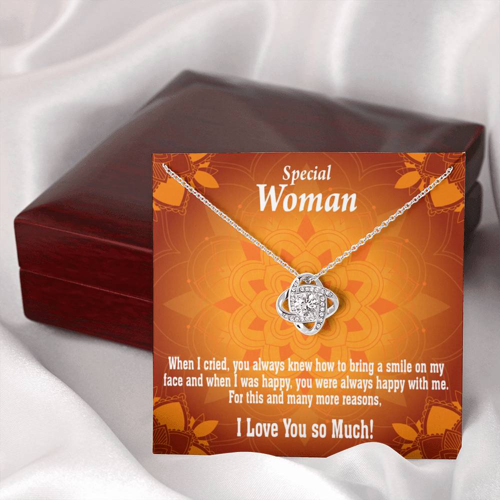 To Mom Always Happy Love Knot Message Card From Son Daughter Gift Anniversary Birthday Graduation Mothers Day-Express Your Love Gifts