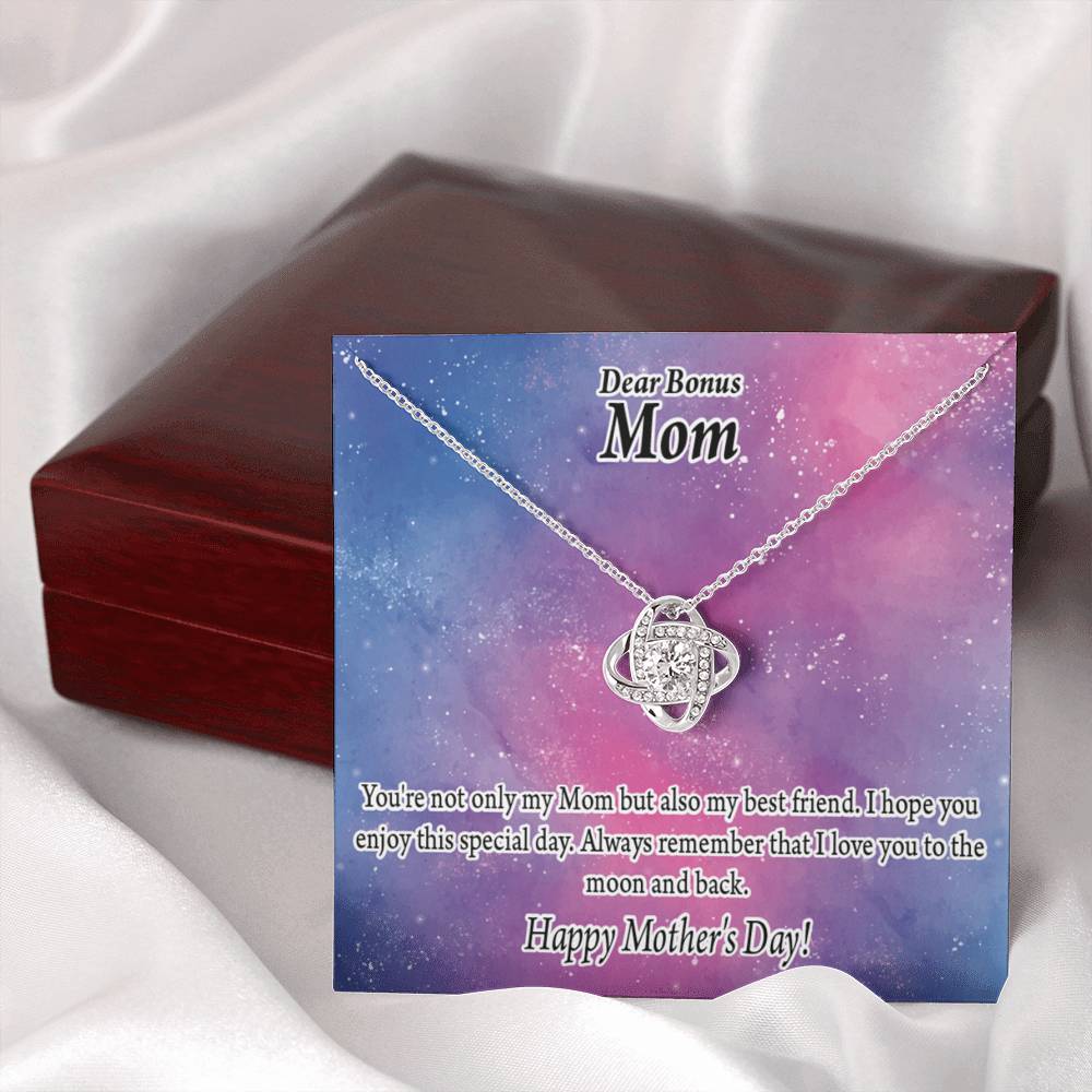 Bonus Mom Bestfriend Happy Mother'S Day Love Knot Message Card From Son Daughter Gift Anniversary Birthday Graduation Mothers Day-Express Your Love Gifts