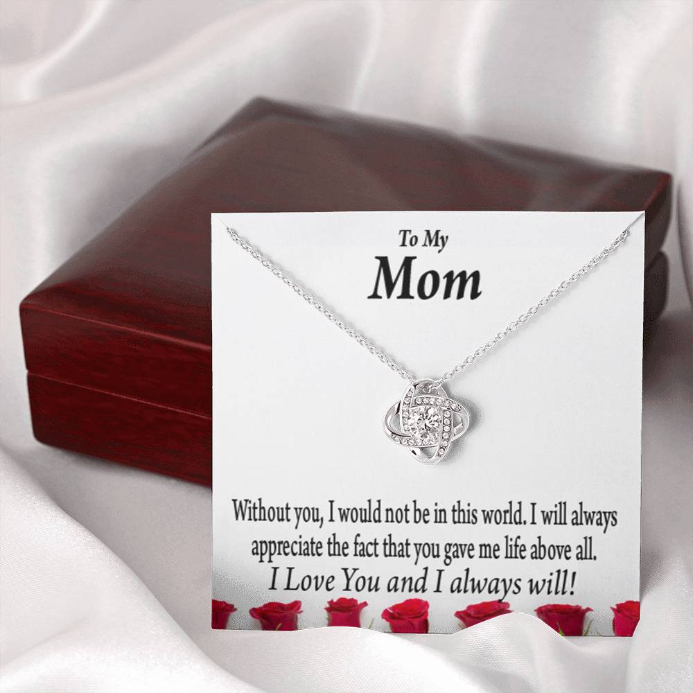 Mom I Appeciate You Love Knot Message Card From Son Daughter Gift Anniversary Birthday Graduation Mothers Day-Express Your Love Gifts
