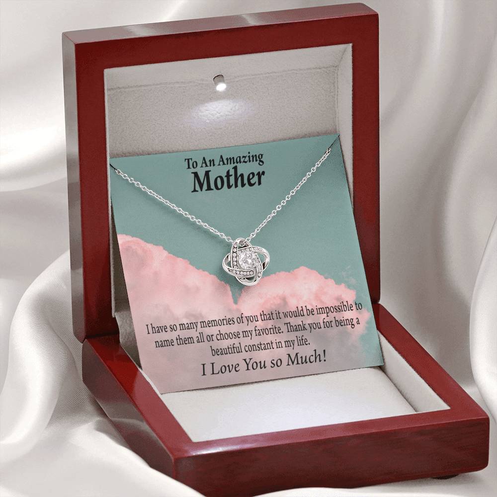 To Mom Constant In My Life Love Knot Message Card From Son Daughter Gift Anniversary Birthday Graduation-Express Your Love Gifts
