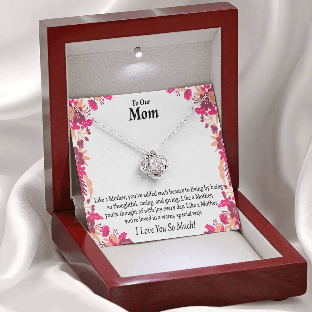 Like A Mother Love Knot Message Card From Son Daughter Gift Anniversary Birthday Graduation-Express Your Love Gifts