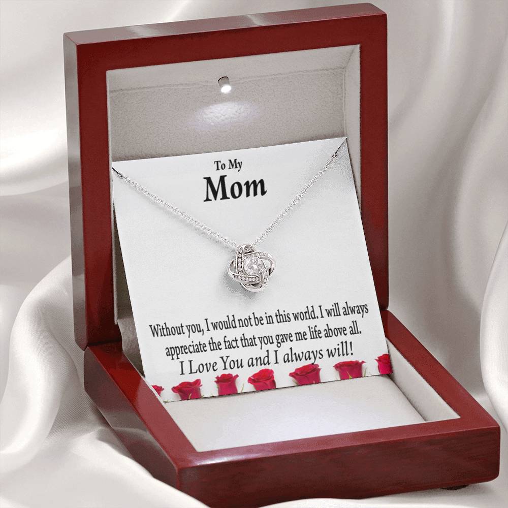 Mom I Appeciate You Love Knot Message Card From Son Daughter Gift Anniversary Birthday Graduation Mothers Day-Express Your Love Gifts