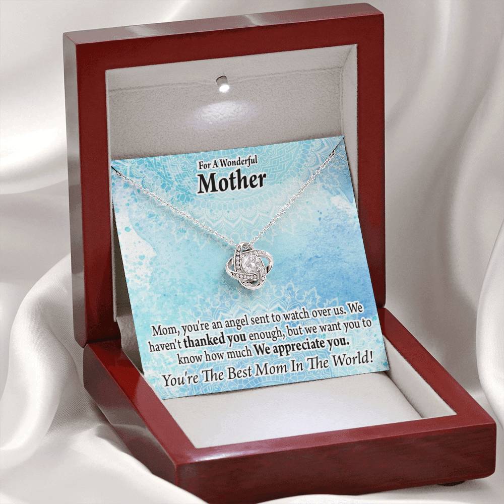 To Mom You'Re An Angel Love Knot Message Card From Son Daughter Gift Anniversary Birthday Graduation Mothers Day-Express Your Love Gifts