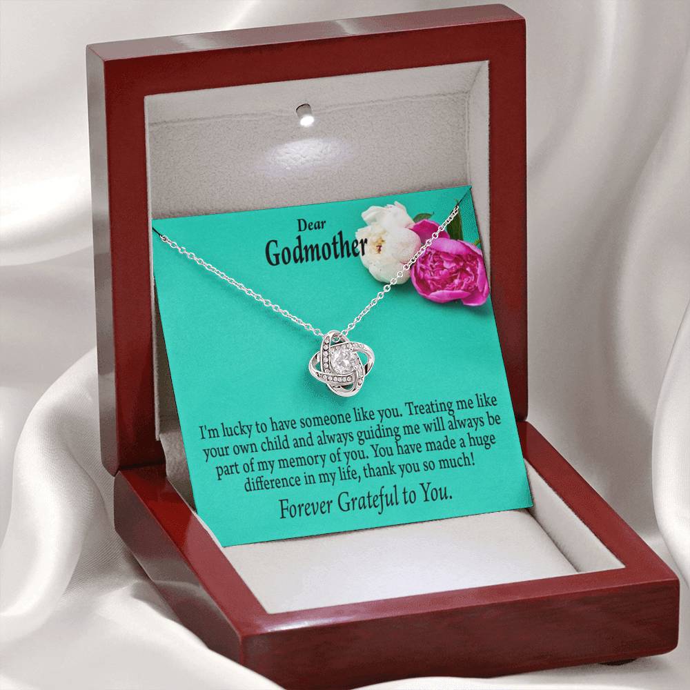 Godmother Necklace Not Everyone Has You Love Knot Message Card From Son Daughter Gift Anniversary Birthday Graduation-Express Your Love Gifts