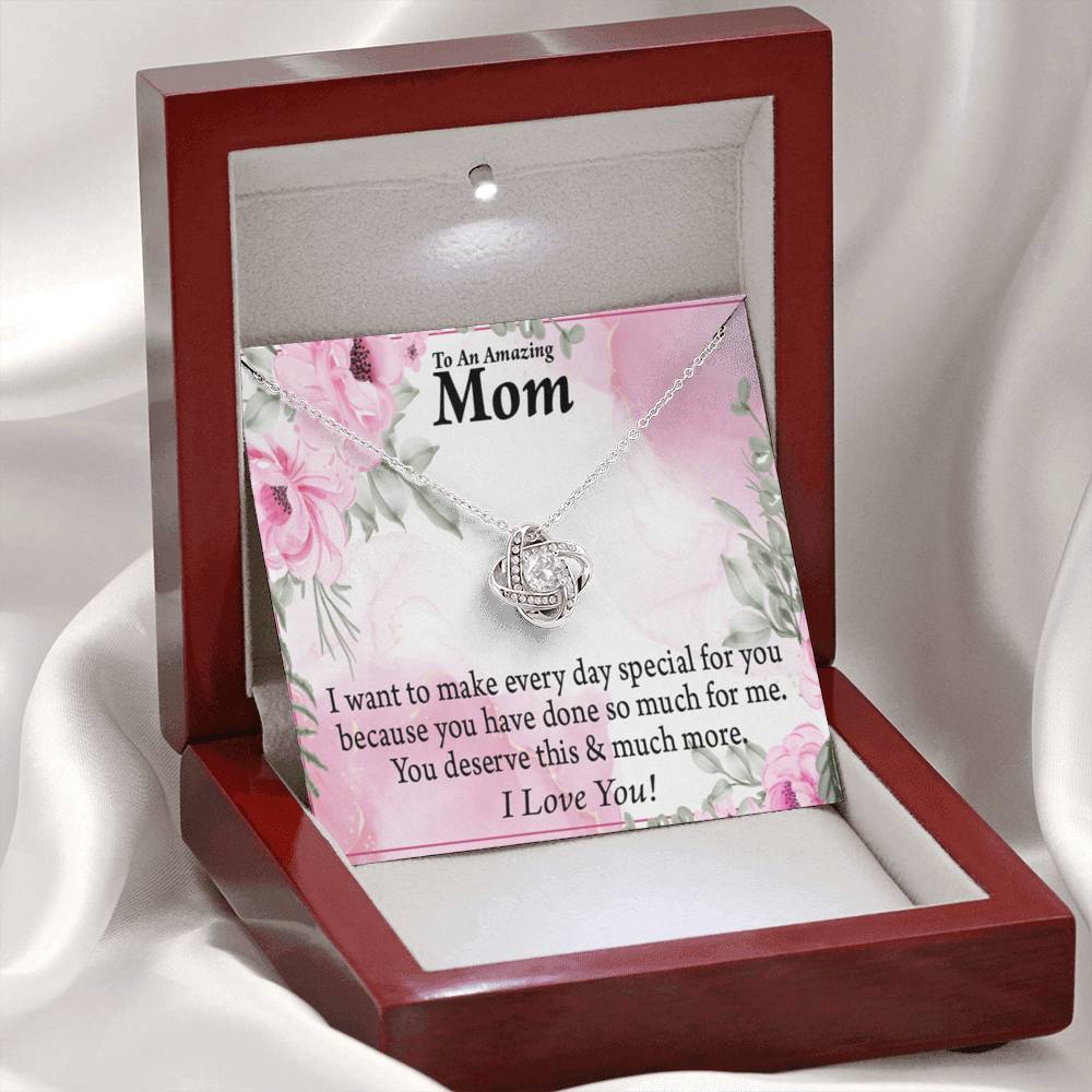 Mom Everyday Is Special Love Knot Message Card From Son Daughter Gift Anniversary Birthday Graduation Mothers Day-Express Your Love Gifts