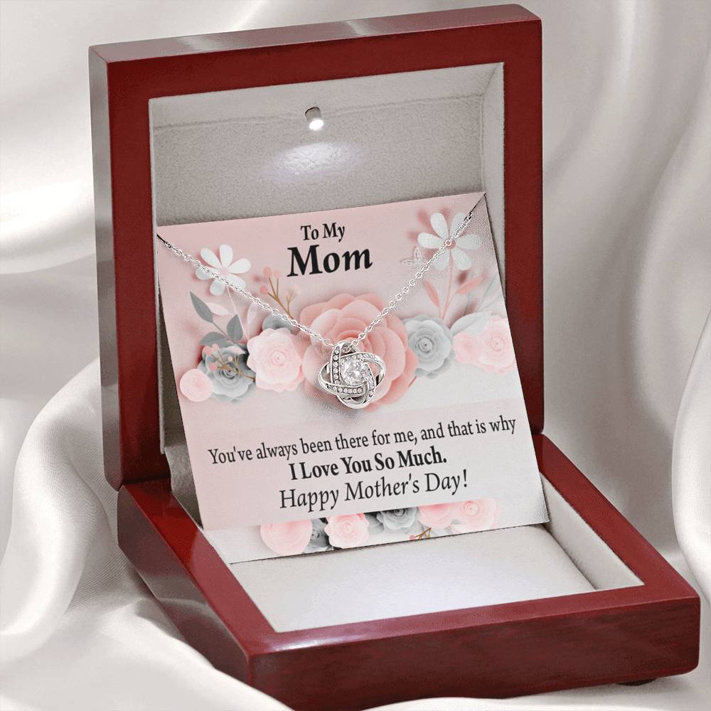 To Mom Always There For Me Mother'S Day Love Knot Message Card From Son Daughter Gift Anniversary Birthday Graduation Mothers Day-Express Your Love Gifts