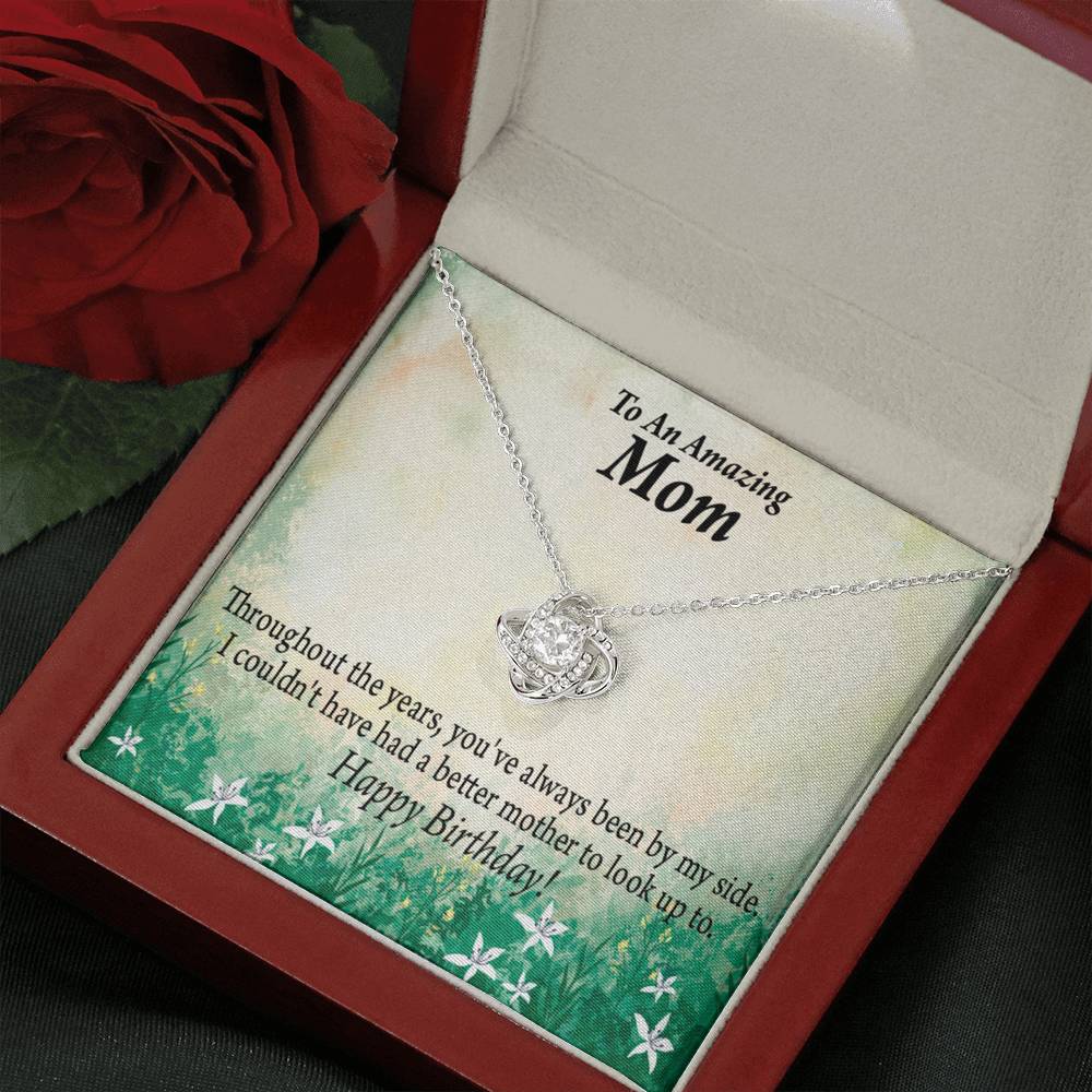 Happy Birthday Mom No One Better Love Knot Message Card From Son Daughter Gift Anniversary Birthday Graduation Mothers Day-Express Your Love Gifts