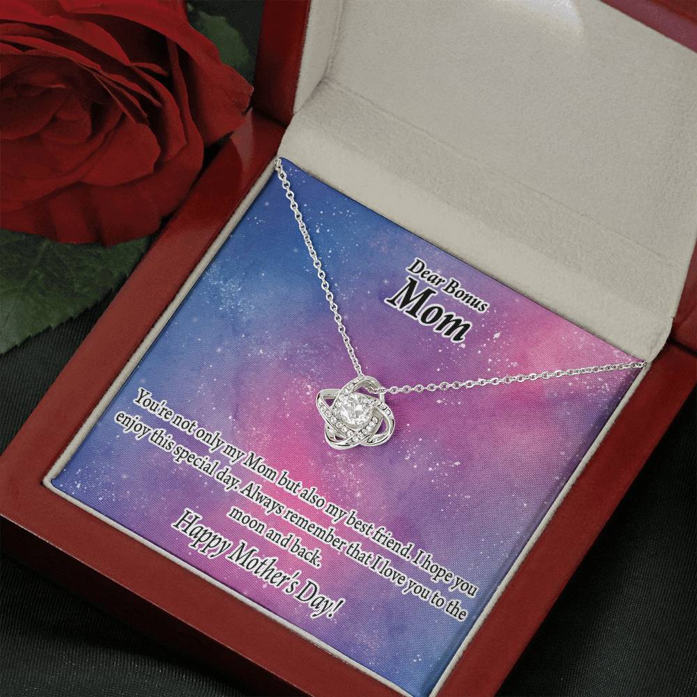 Bonus Mom Bestfriend Happy Mother'S Day Love Knot Message Card From Son Daughter Gift Anniversary Birthday Graduation Mothers Day-Express Your Love Gifts