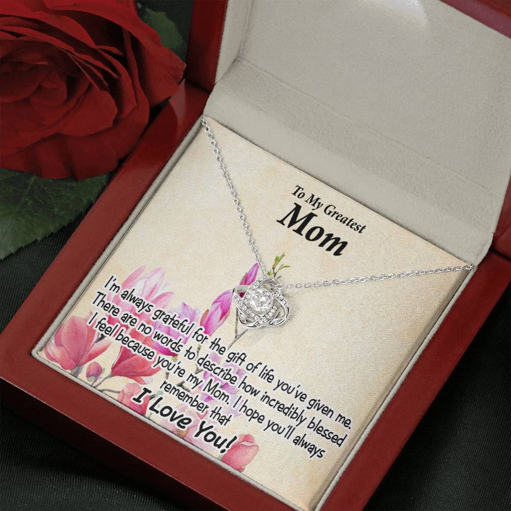 To Mom Incredibly Blessed Love Knot Message Card From Son Daughter Gift Anniversary Birthday Graduation Mothers Day-Express Your Love Gifts