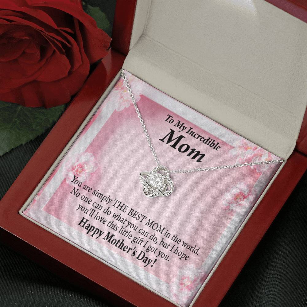 Happy Mother'S Day You'Re The Best Love Knot Message Card From Son Daughter Gift Anniversary Birthday Graduation Mothers Day-Express Your Love Gifts