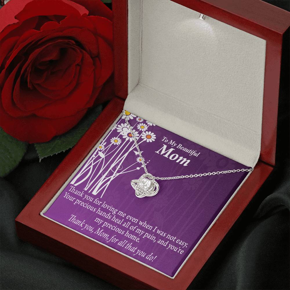 To Mom Thank You Love Knot Message Card From Son Daughter Gift Anniversary Birthday Graduation-Express Your Love Gifts