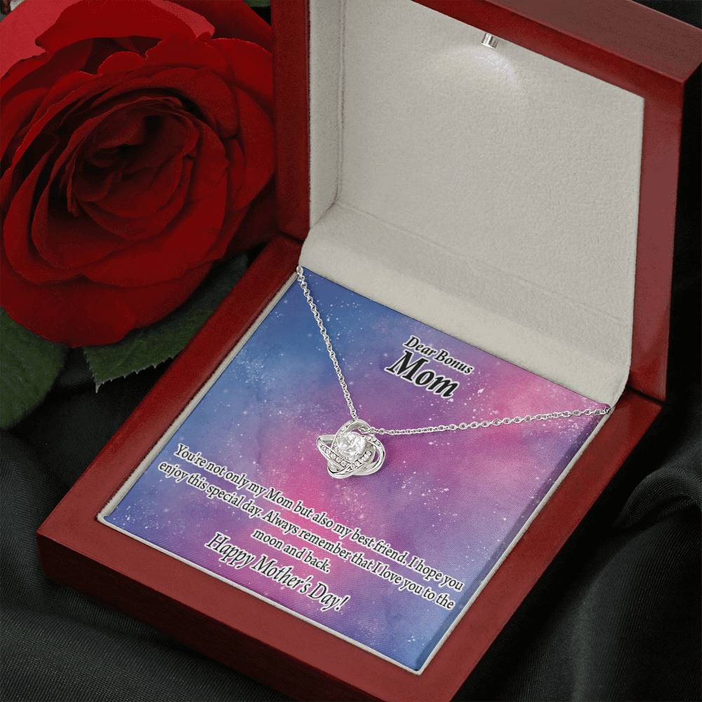 Bonus Mom Bestfriend Happy Mother'S Day Love Knot Message Card From Son Daughter Gift Anniversary Birthday Graduation Mothers Day-Express Your Love Gifts