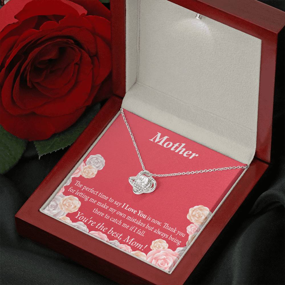 Mother Perfect Time Love Knot Message Card From Son Daughter Gift Anniversary Birthday Graduation Mothers Day-Express Your Love Gifts