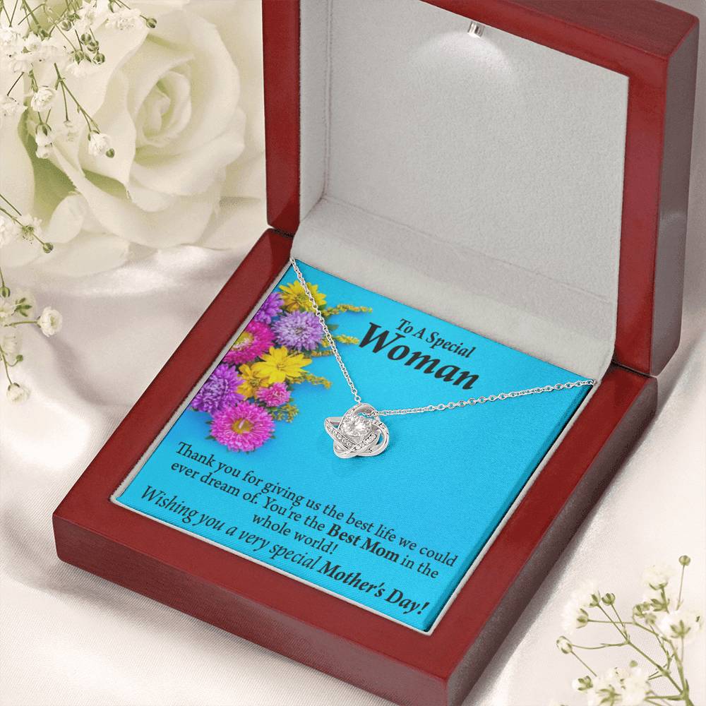 Happy Mothers Day To Best Love Knot Message Card From Son Daughter Gift Anniversary Birthday Graduation Mothers Day-Express Your Love Gifts