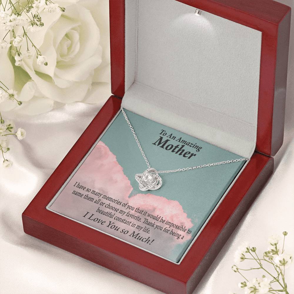 To Mom Constant In My Life Love Knot Message Card From Son Daughter Gift Anniversary Birthday Graduation-Express Your Love Gifts