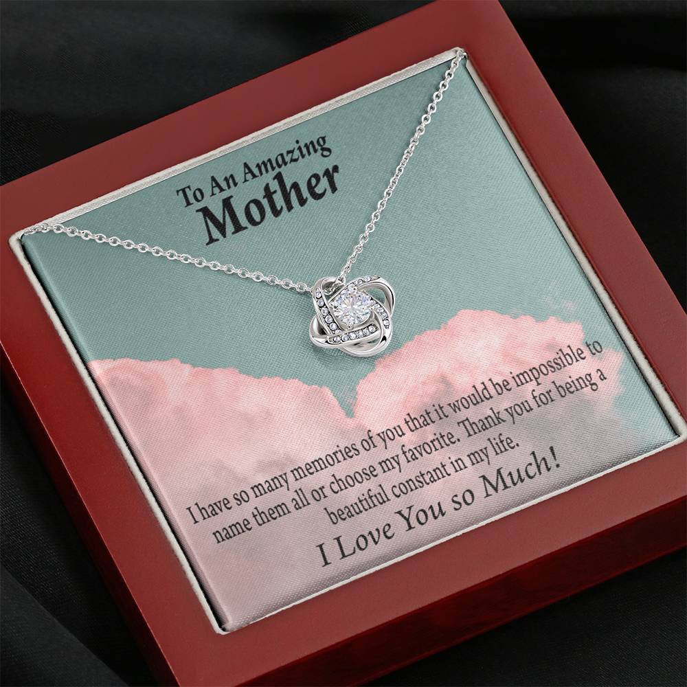 To Mom Constant In My Life Love Knot Message Card From Son Daughter Gift Anniversary Birthday Graduation-Express Your Love Gifts