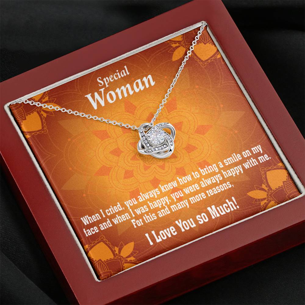 To Mom Always Happy Love Knot Message Card From Son Daughter Gift Anniversary Birthday Graduation Mothers Day-Express Your Love Gifts