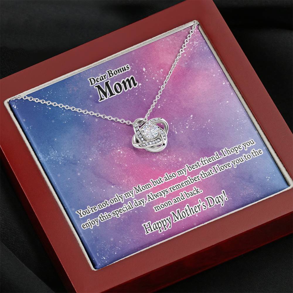 Bonus Mom Bestfriend Happy Mother'S Day Love Knot Message Card From Son Daughter Gift Anniversary Birthday Graduation Mothers Day-Express Your Love Gifts