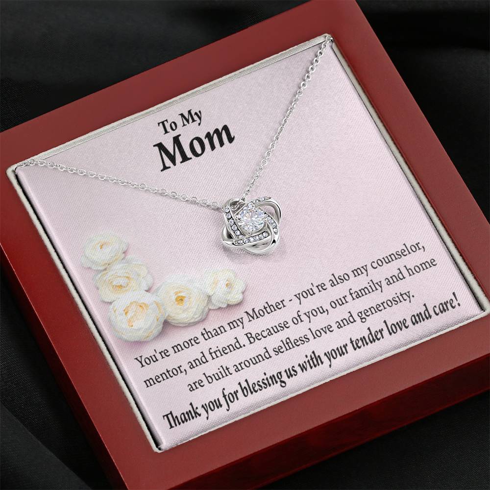 To Mom More Than My Mother Love Knot Message Card From Son Daughter Gift Anniversary Birthday Graduation Mothers Day-Express Your Love Gifts