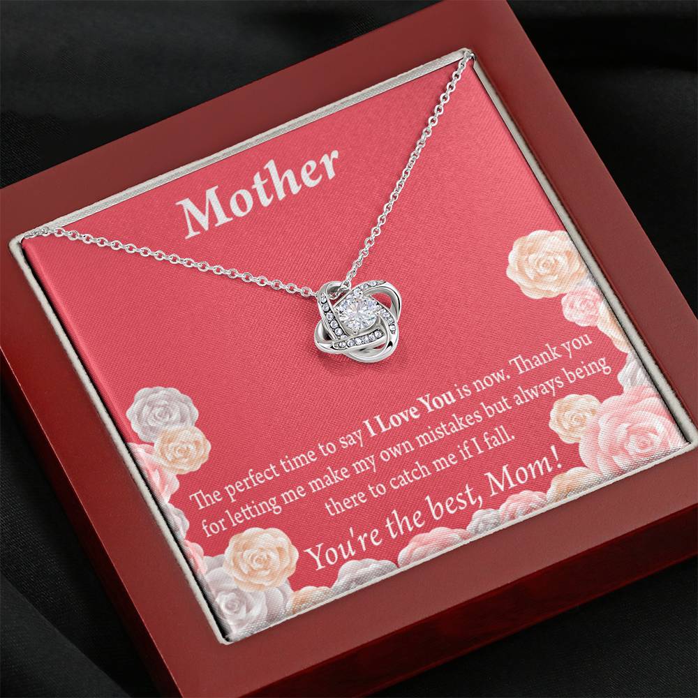 Mother Perfect Time Love Knot Message Card From Son Daughter Gift Anniversary Birthday Graduation Mothers Day-Express Your Love Gifts