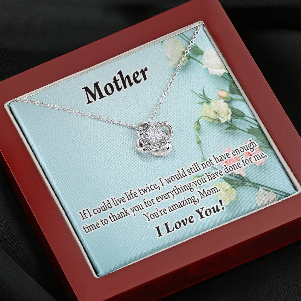 To Mom Not Enough Love Knot Message Card From Son Daughter Gift Anniversary Birthday Graduation Mothers Day-Express Your Love Gifts