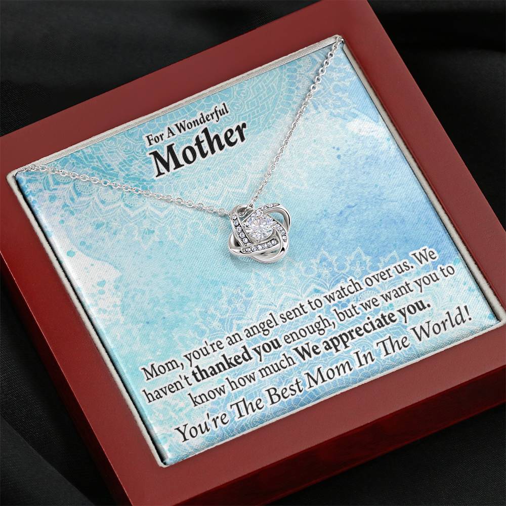 To Mom You'Re An Angel Love Knot Message Card From Son Daughter Gift Anniversary Birthday Graduation Mothers Day-Express Your Love Gifts