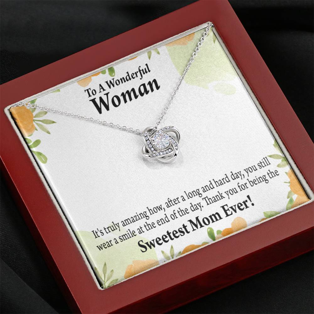 To Mom Mother Bonus Mom Grandmom It'S Truly Amazing Love Knot Message Card From Son Daughter Gift Anniversary Birthday Graduation Mothers Day-Express Your Love Gifts