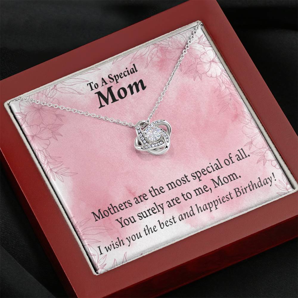 To Mom Special Birthday Love Knot Message Card From Son Daughter Gift Anniversary Birthday Graduation-Express Your Love Gifts