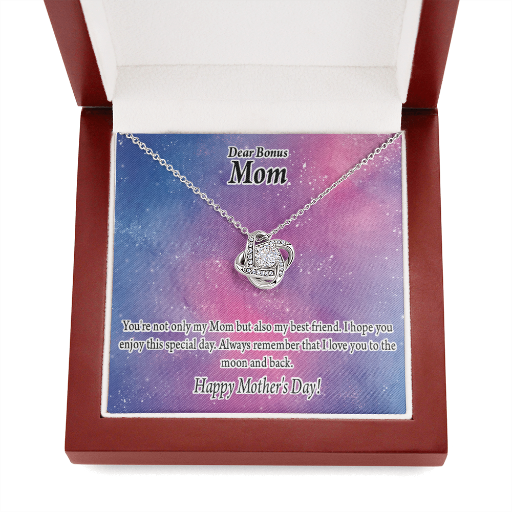 Bonus Mom Bestfriend Happy Mother'S Day Love Knot Message Card From Son Daughter Gift Anniversary Birthday Graduation Mothers Day-Express Your Love Gifts