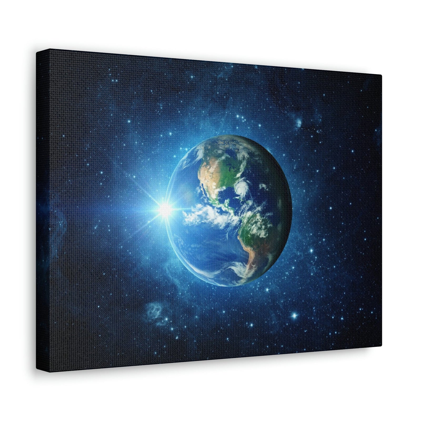 Astonishing Earth and Stars Scene Beautiful Awesome and Breathtaking Beauty Nature Scene Shining Stars in Galaxy Wall Art Ready to Hang Unframed-Express Your Love Gifts