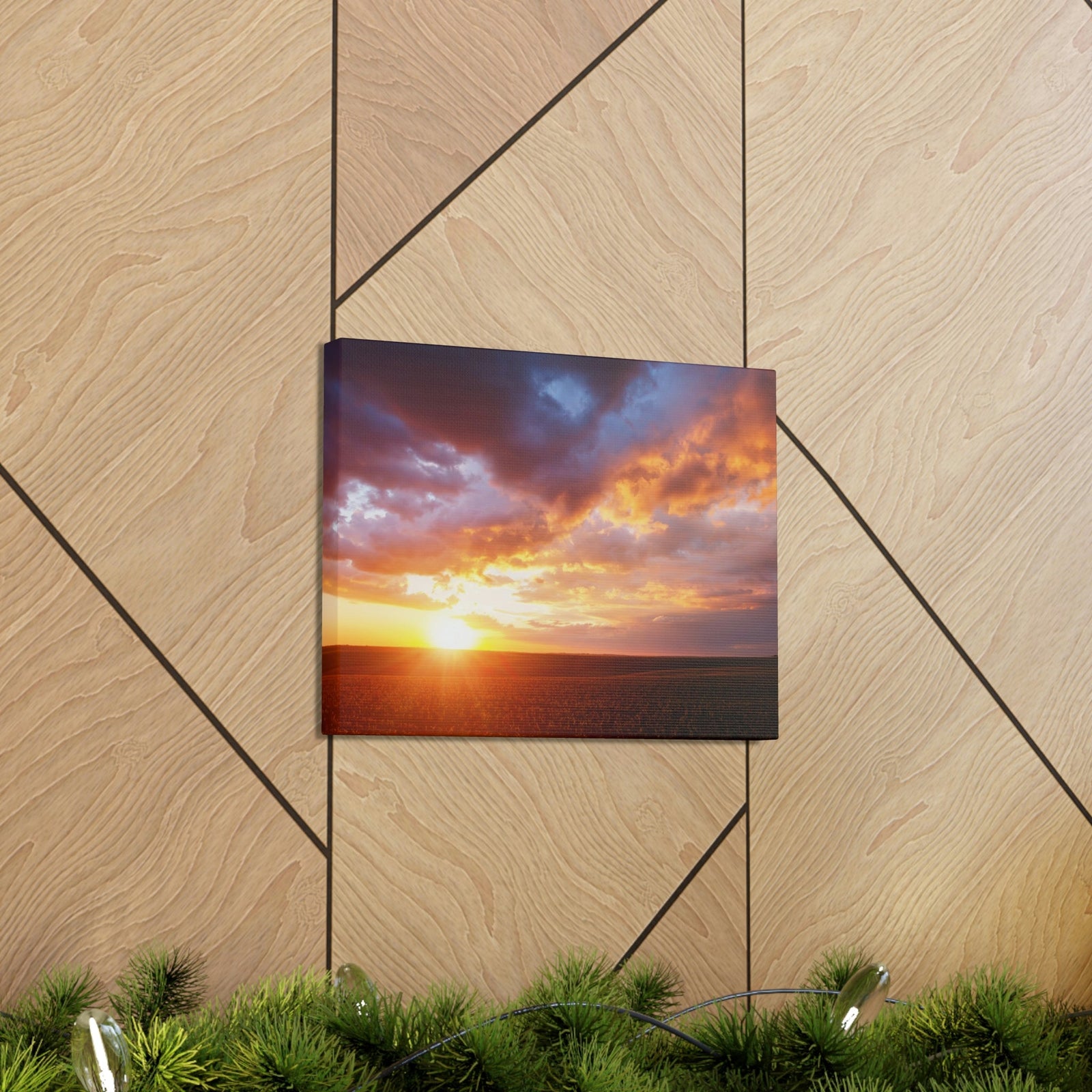Attractive Colorful Sunset Scene Beautiful Bright Epic Sky Beauty Nature Scene Perfect Summertime Wall Art Ready to Hang Unframed-Express Your Love Gifts