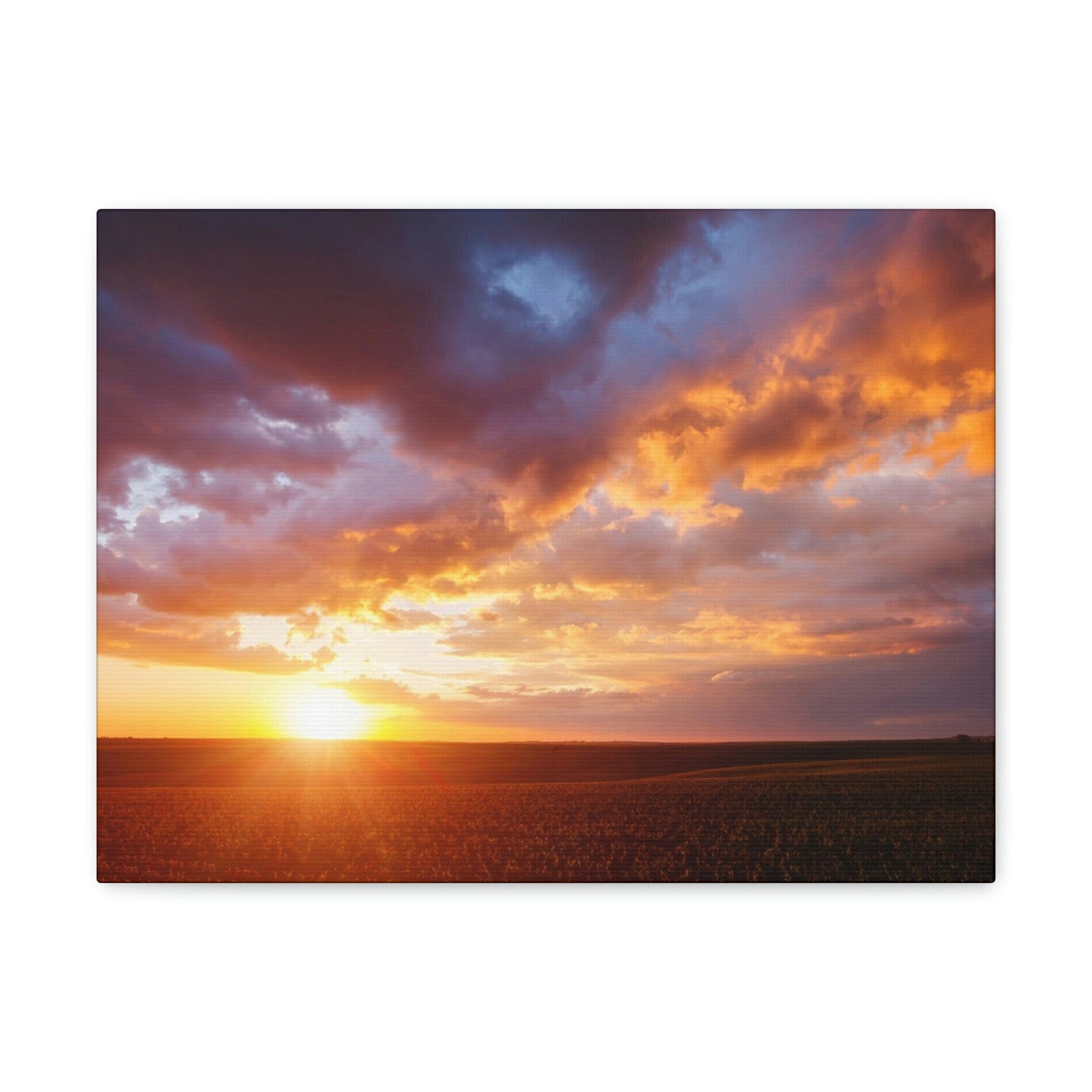 Attractive Colorful Sunset Scene Beautiful Bright Epic Sky Beauty Nature Scene Perfect Summertime Wall Art Ready to Hang Unframed-Express Your Love Gifts
