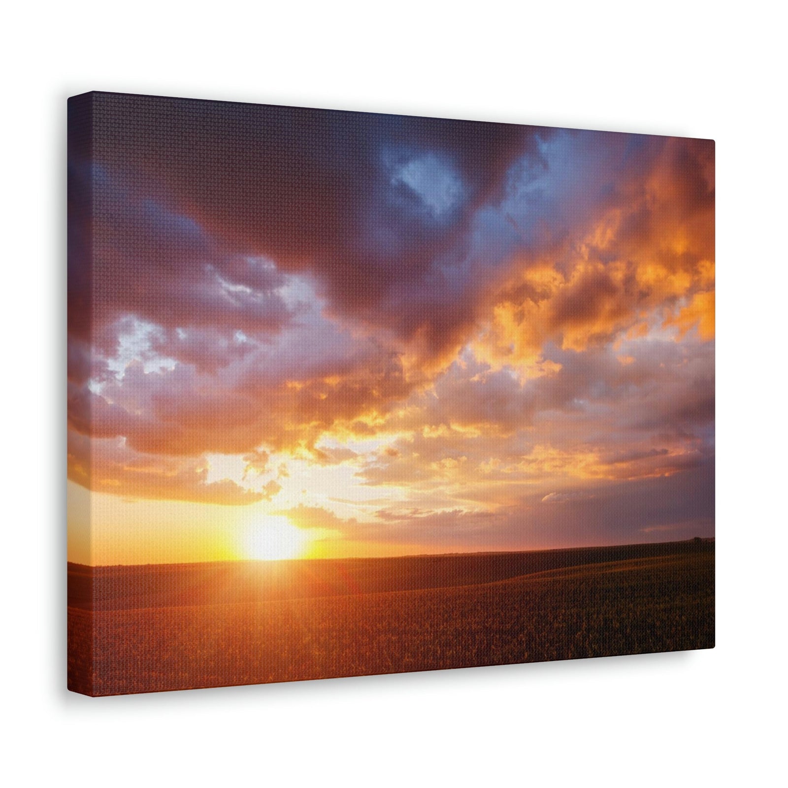 Attractive Colorful Sunset Scene Beautiful Bright Epic Sky Beauty Nature Scene Perfect Summertime Wall Art Ready to Hang Unframed-Express Your Love Gifts
