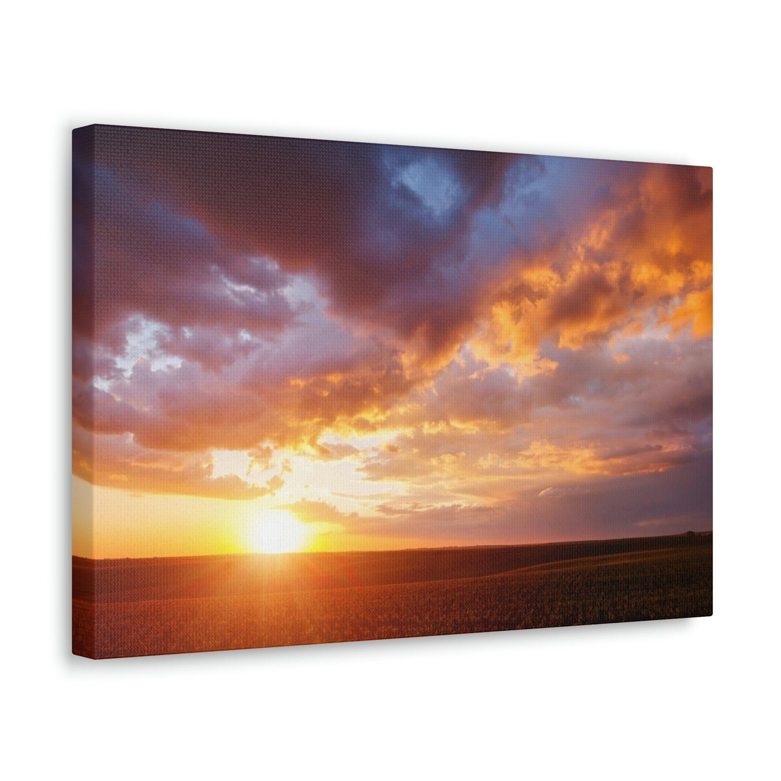 Attractive Colorful Sunset Scene Beautiful Bright Epic Sky Beauty Nature Scene Perfect Summertime Wall Art Ready to Hang Unframed-Express Your Love Gifts