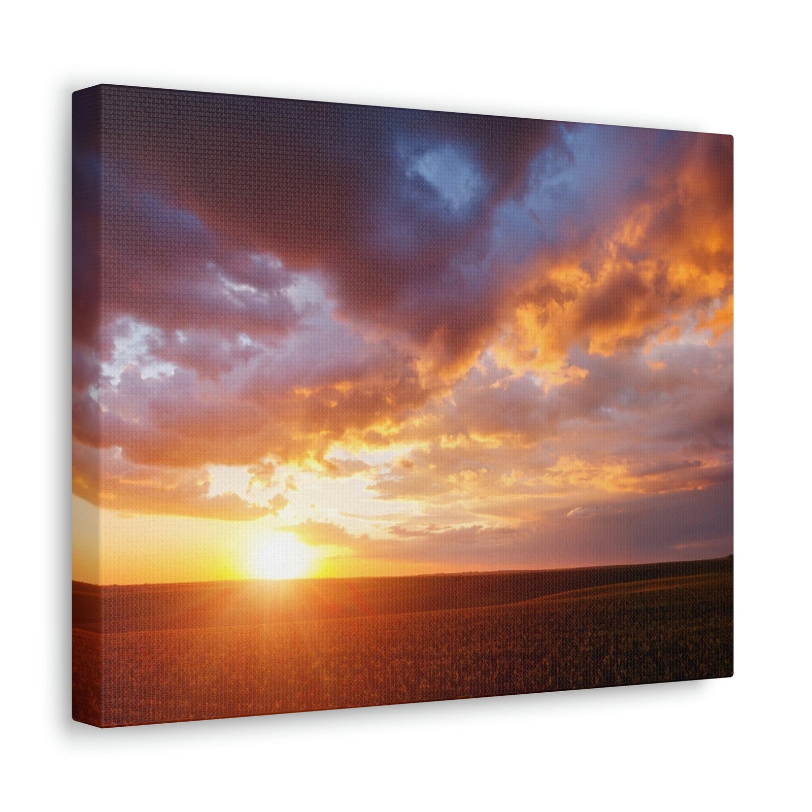 Attractive Colorful Sunset Scene Beautiful Bright Epic Sky Beauty Nature Scene Perfect Summertime Wall Art Ready to Hang Unframed-Express Your Love Gifts