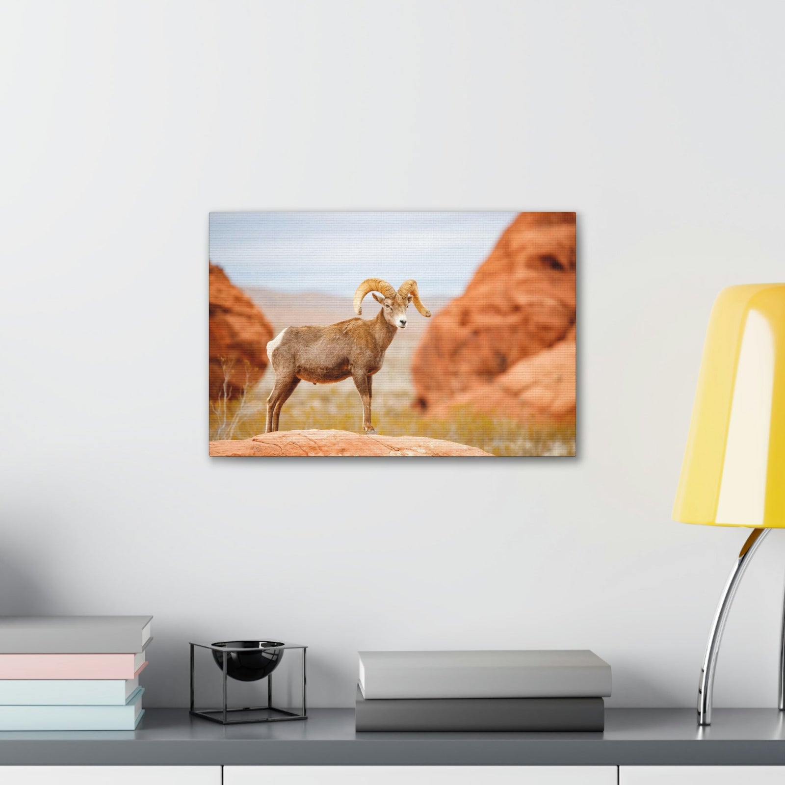 Scripture Walls Big-horned sheep Hunting Big-horned sheep on Hunt Print Animal Wall Art Wildlife Canvas Prints Wall Art Ready to Hang Unframed-Express Your Love Gifts