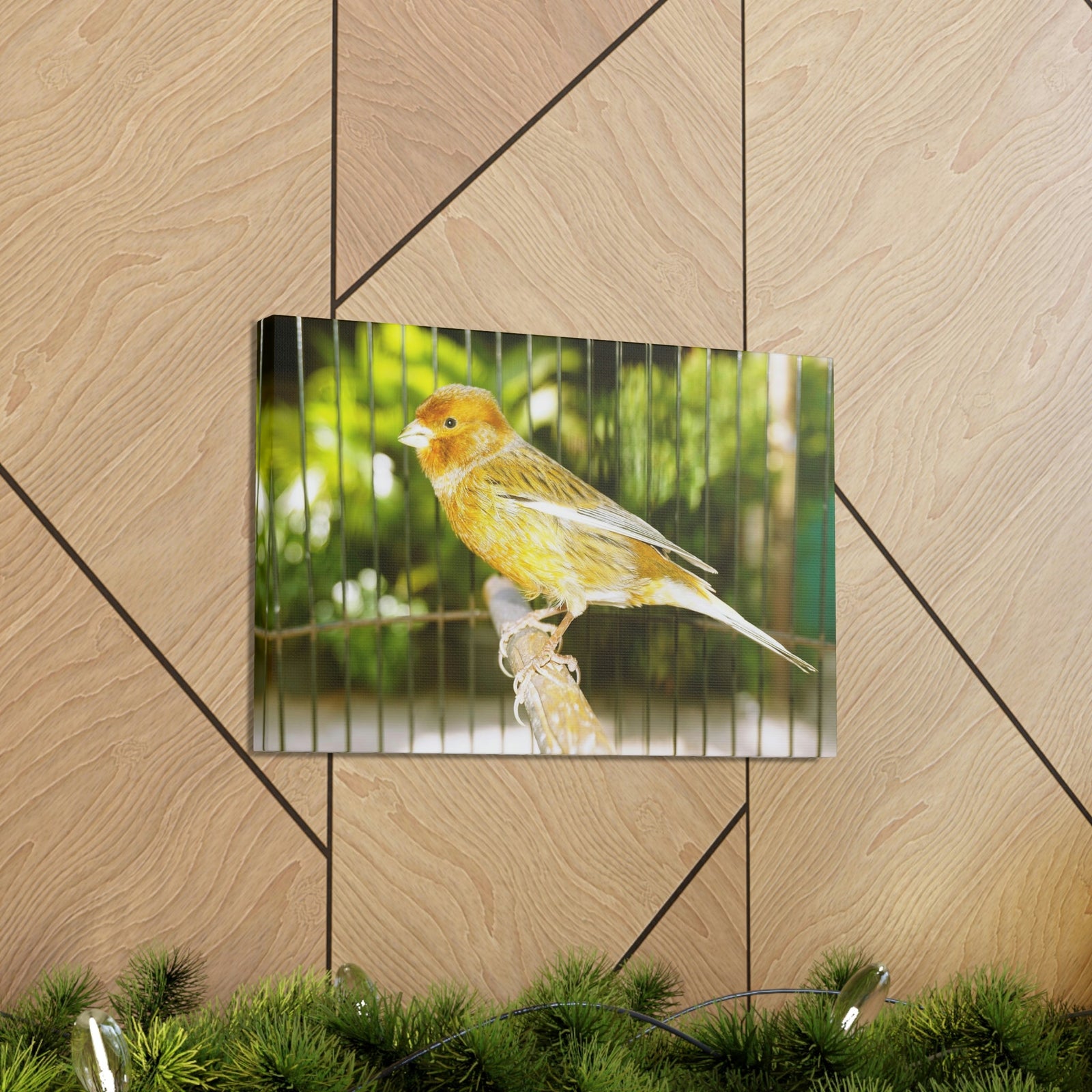 Scripture Walls Canary Hunting Canary on Hunt Print Animal Wall Art Wildlife Canvas Prints Wall Art Ready to Hang Unframed-Express Your Love Gifts