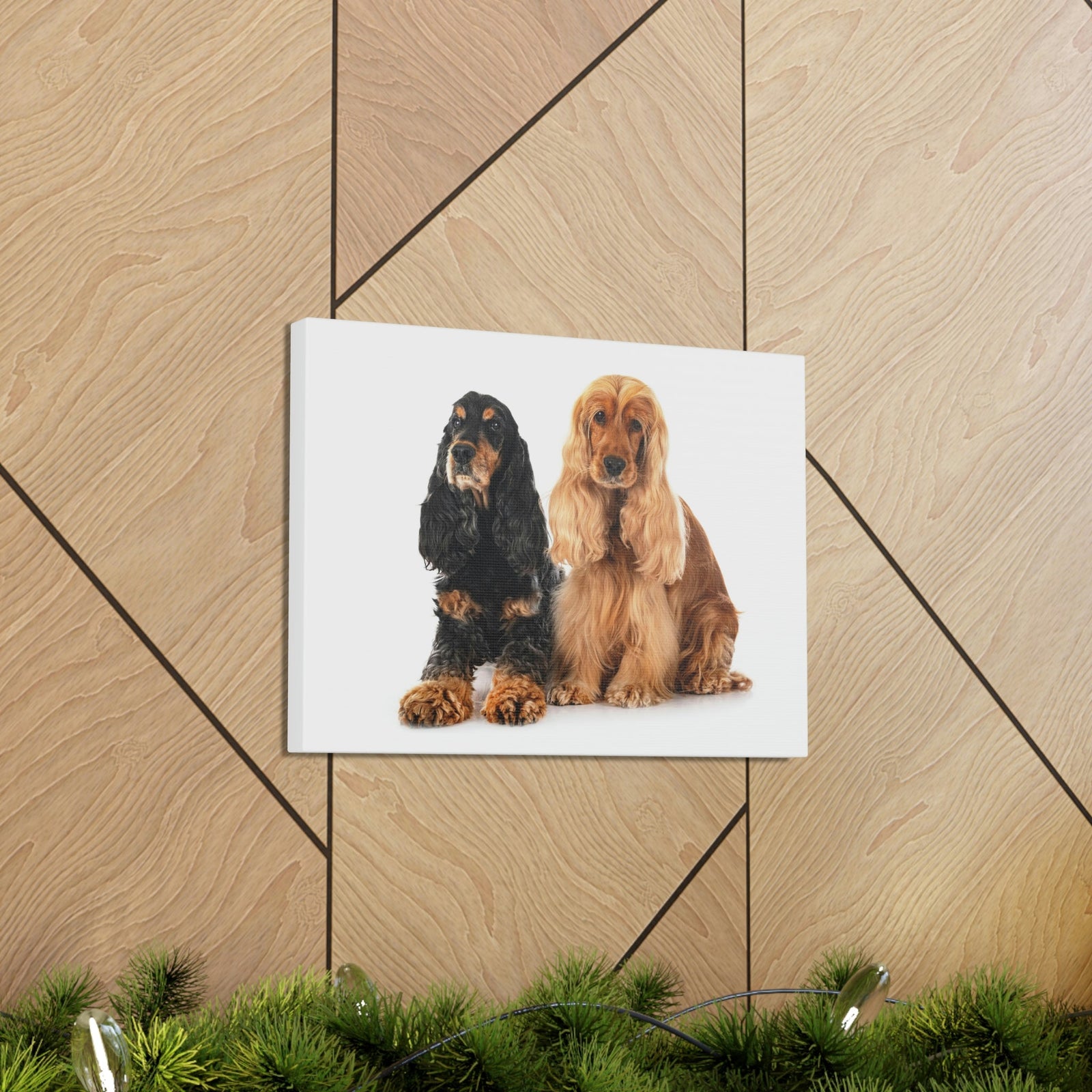 Scripture Walls Cocker Spaniel Couple Cocker Spaniel Troop Print Animal Wall Art Wildlife Canvas Prints Wall Art Ready to Hang Unframed-Express Your Love Gifts