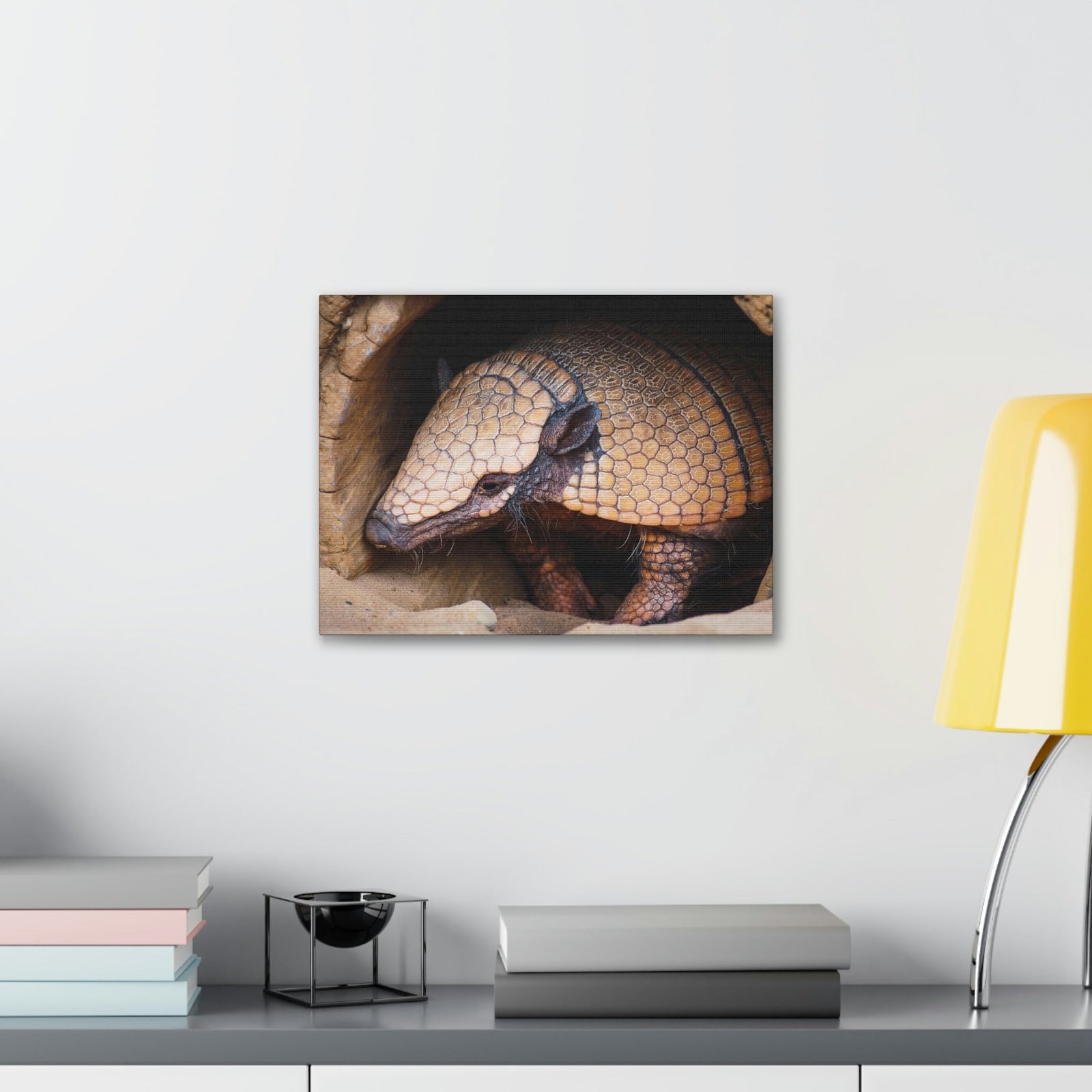 Coming Out Armadillo Portrait of Hairy Armadillo Wall Art Ready To Hang Unframed-Express Your Love Gifts