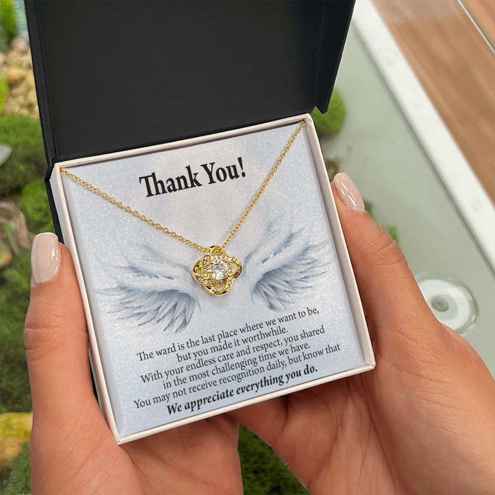 Endlesss Care Healthcare Medical Worker Nurse Appreciation Gift Infinity Knot Necklace Message Card-Express Your Love Gifts