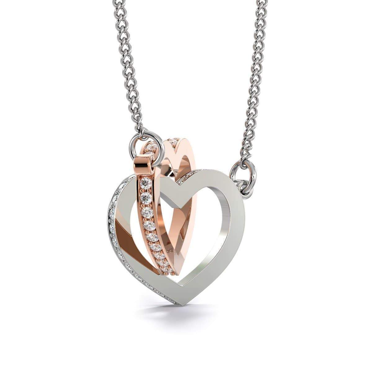 Mother's Day Daughter To Mom Inseparable Love Pendant 18k Rose Gold Finish 16” Mom Necklace-Express Your Love Gifts