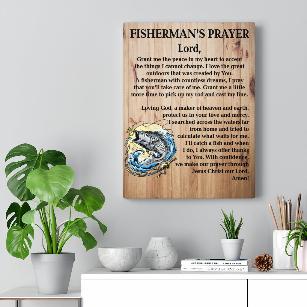 Fishing Wall Decor Fisherman's Prayer Fishing Quote Wall Art Gift For Fisherman Quote Print Ready to Hang Unframed-Express Your Love Gifts
