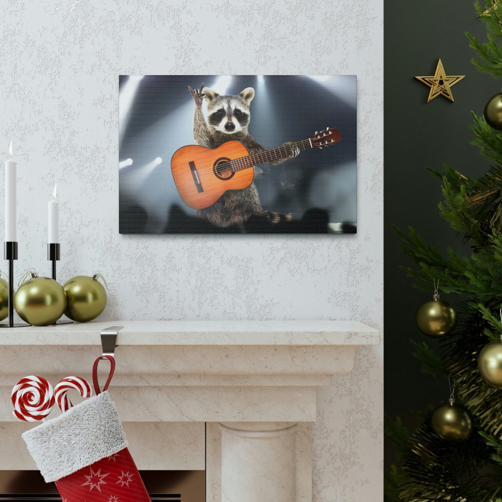 Funny Raccoon Silly Raccoon Inside Wall Art Ready to Hang Unframed-Express Your Love Gifts