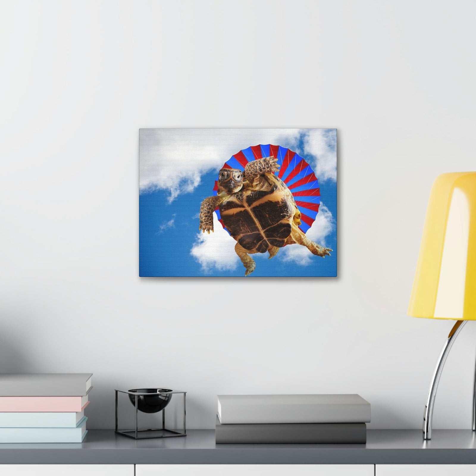 Funny Turtle Silly Turtle Outside Wall Art Ready to Hang Unframed-Express Your Love Gifts