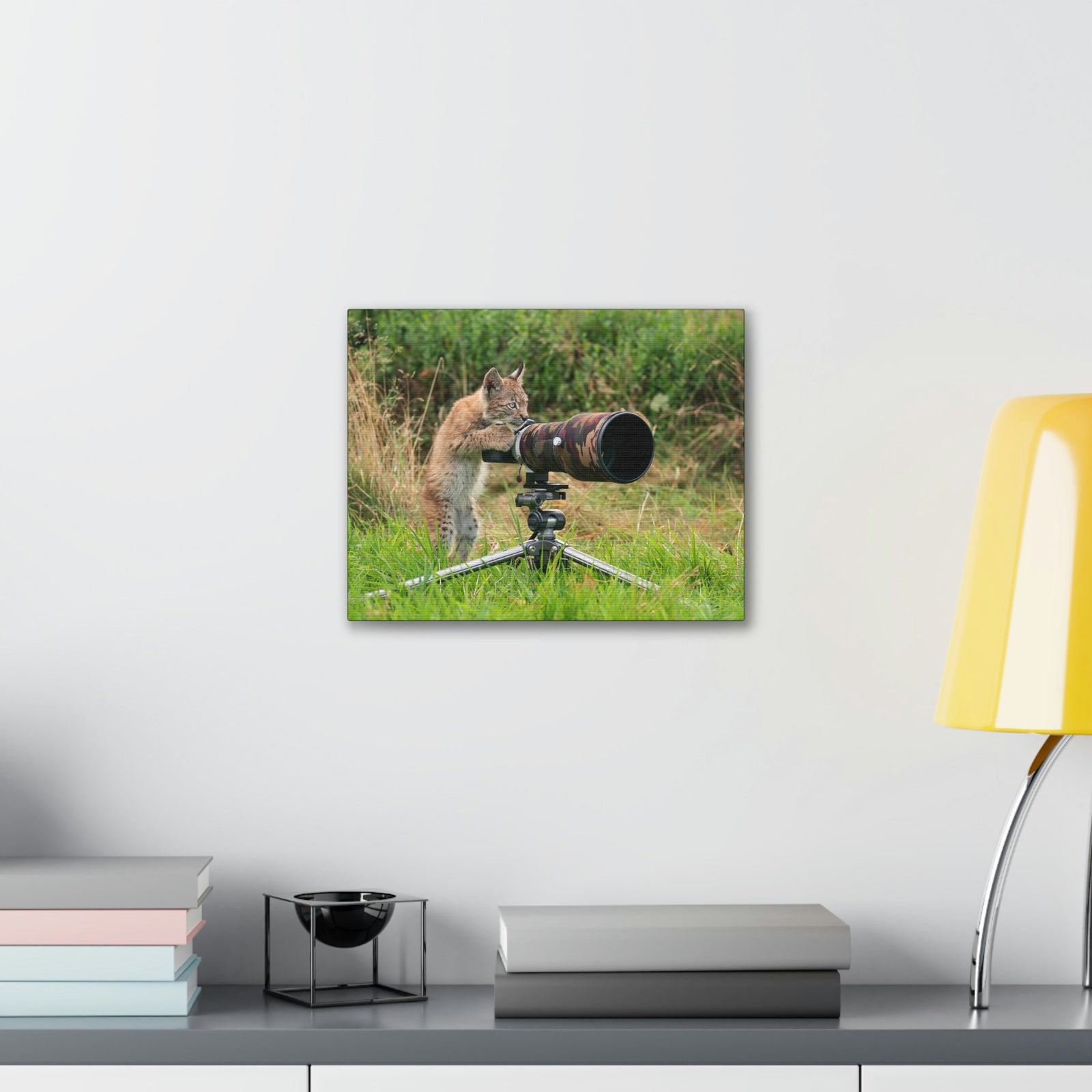 Funny Wildcat Silly Wildcat Outside Wall Art Ready to Hang Unframed-Express Your Love Gifts
