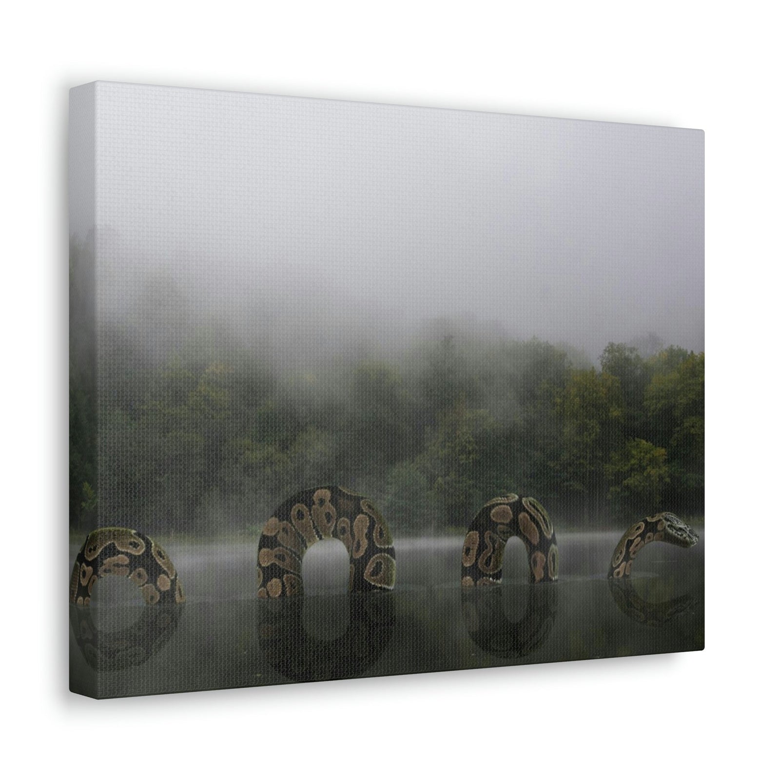 Giant Anaconda In Lake Anaconda Frightening Outside Wall Art Ready To Hang Unframed-Express Your Love Gifts