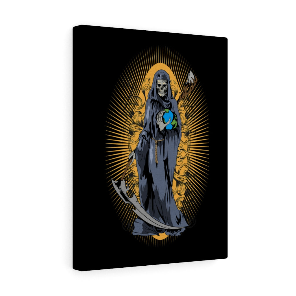 Grim Reaper Santa Muerte Black Inspirational Wall Decor for Home Office Gym Print Ready to Hang Wall Art Unframed-Express Your Love Gifts